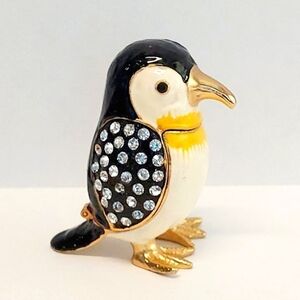 Waltz & F Enameled Trinket Box With Rhinestone Pre-owned